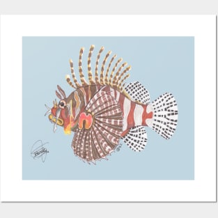 Zebra Lionfish Posters and Art